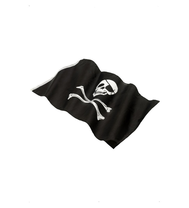 Velká pirátská vlajka - černá