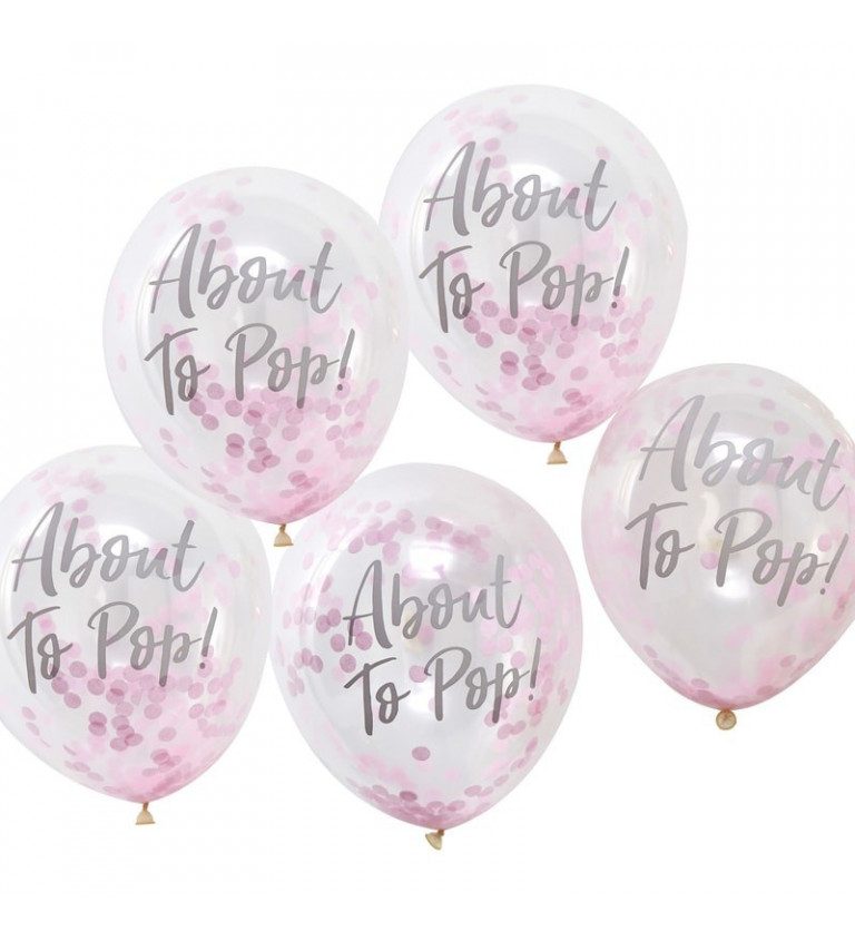 Luxusní balónky About to Pop s konfetami