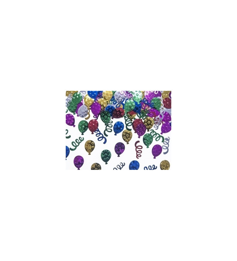 Konfety barevné (spirály a balónky)