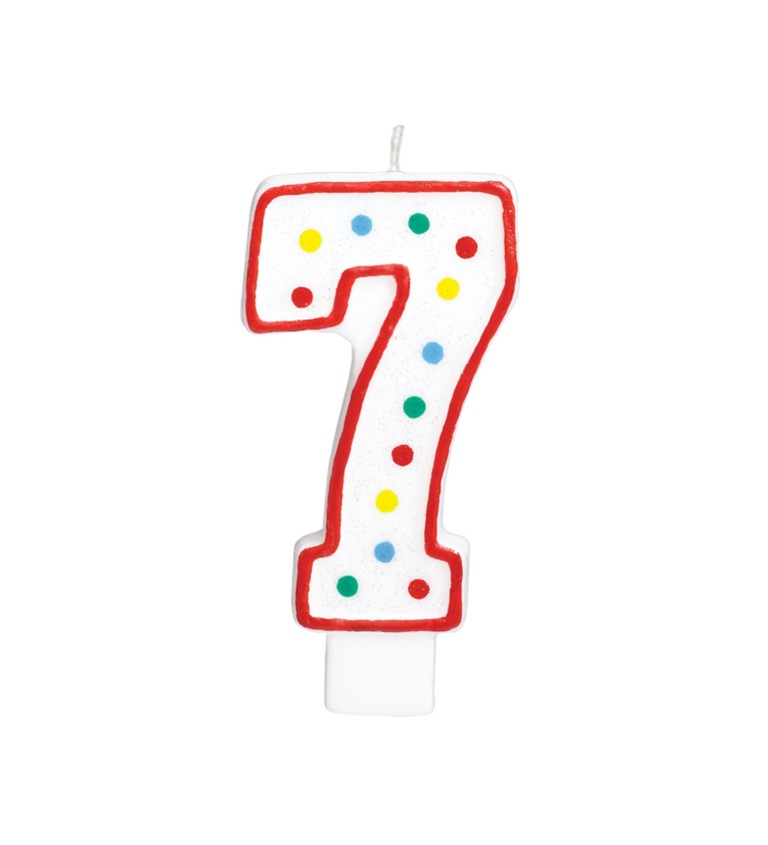 Svíčka na dort číslice 7