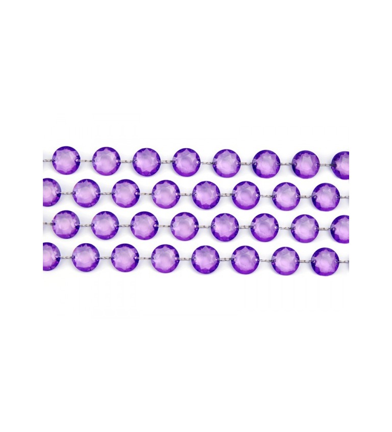 Girlanda s fialovými krystaly