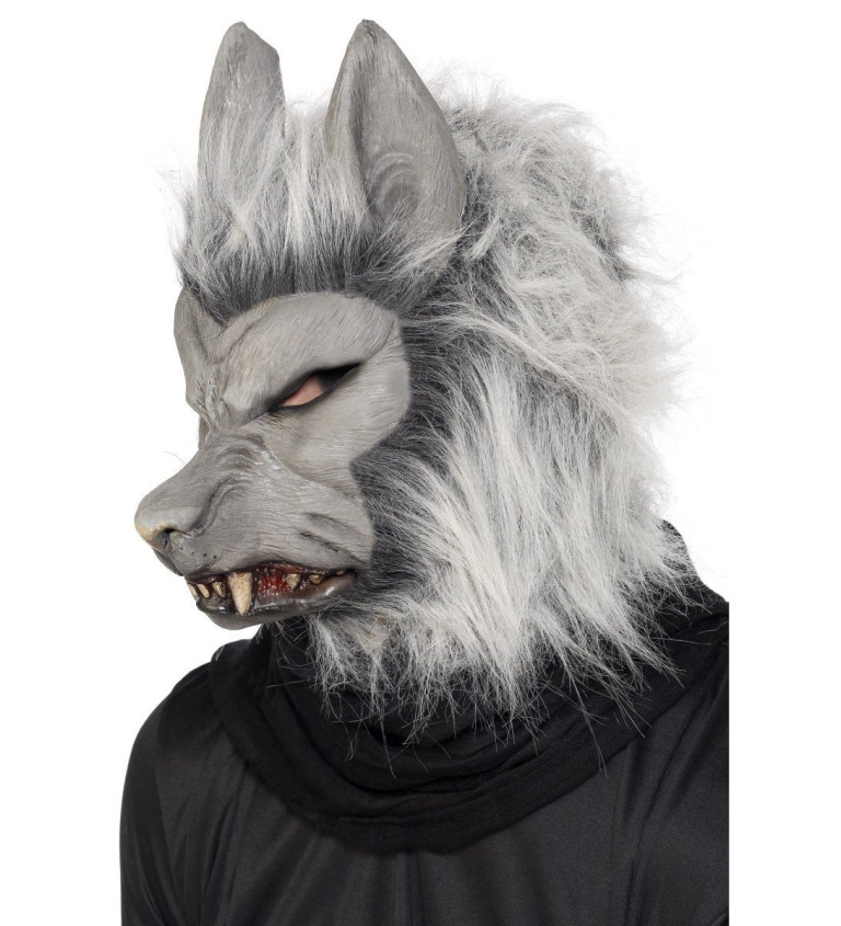 Gumová maska - Sivý vlkodlak