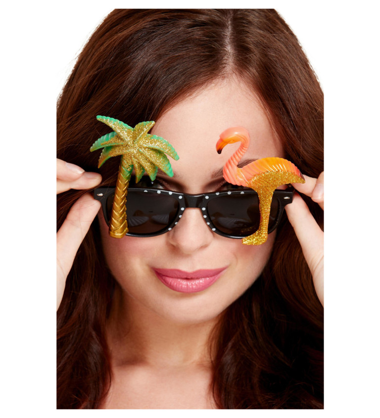 Brýle - Plameňák a palma