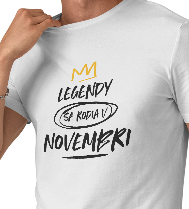 Pánské tričko bílé - Legendy v novembri