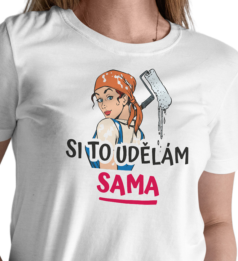 Dámské triko bílé - Si to udělám sama