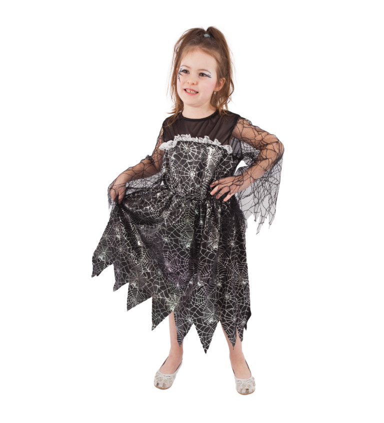 Dětský kostým - čarodějnice - pavučiny
