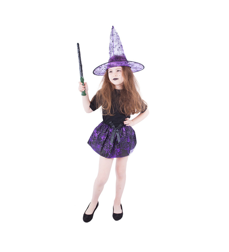 Sukně a klobouk - fialový, čarodějnický