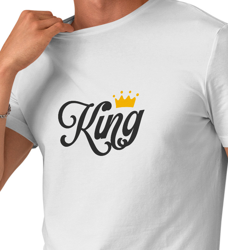 Pánské triko bílé - King