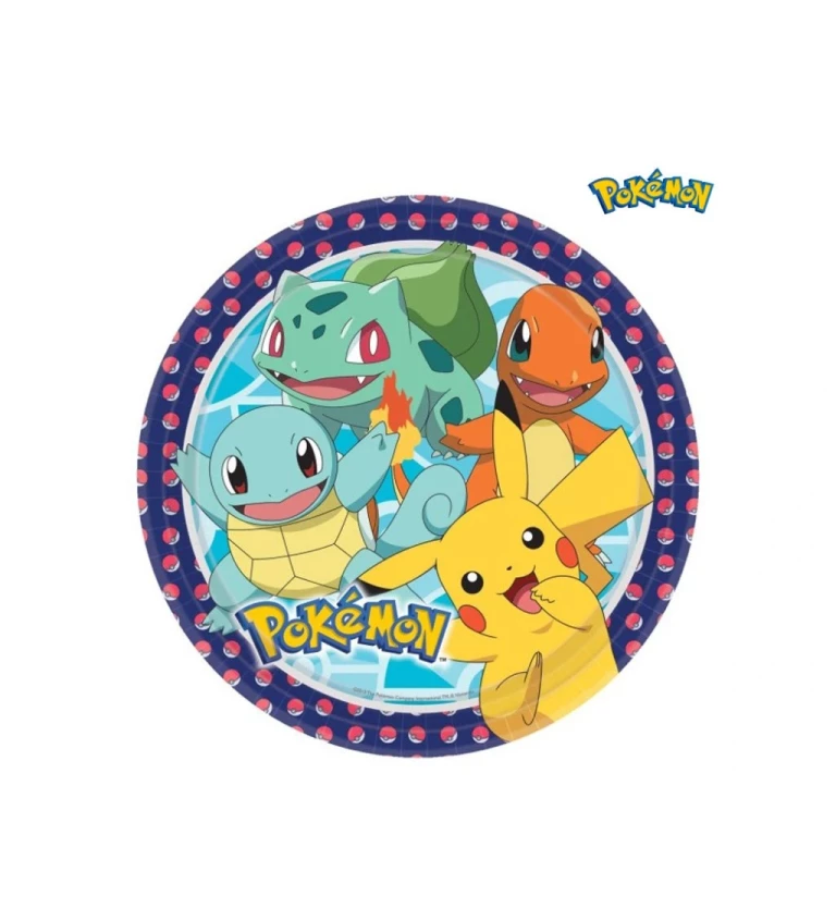 Papírové talířky - Pokemon